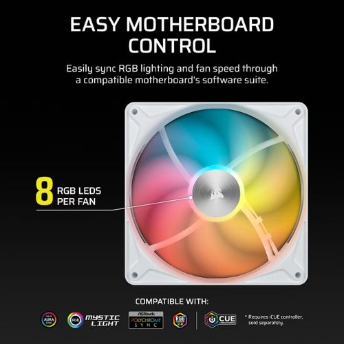 Corsair RS140 II ARGB White 140mm Cabinet Fan